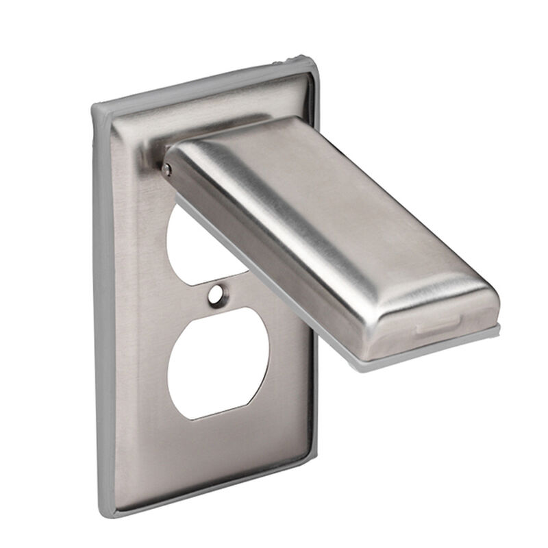 Marinco 7879CR Stainless Steel Cover Duplex Receptacle Lift Lid