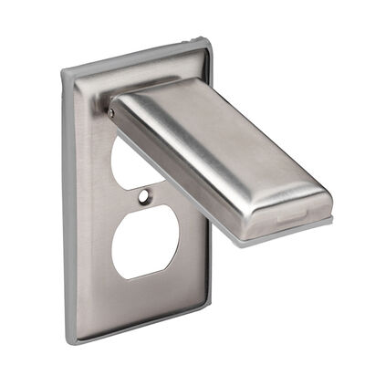 Weatherproof Stainless-Steel Duplex Outlet Cover