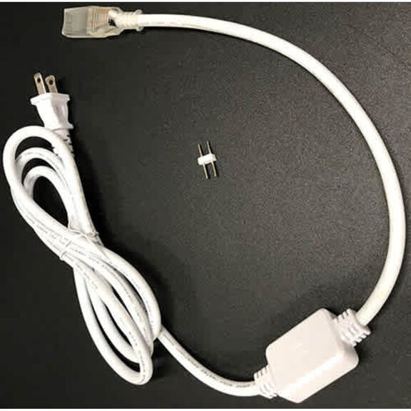 Connector Kit for Neon LED Rope Light, 120VAC - includes connector, in-line rectifier, and 6' cord image number 0