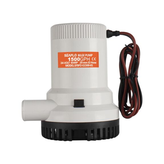 SEAFLO 01 Series 1500 GPH 12V Bilge Pump, 1-1/8" Outlet, Anti-Airlock image number 0