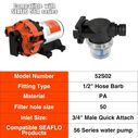 SEAFLO 52S02 Inline Water Pump Filter with 3/4 in. Quick Attach image number 1