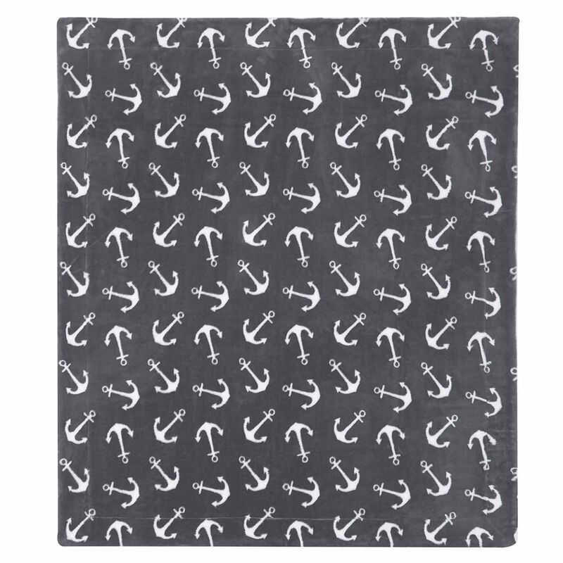 60" x 70" Luxury Boaters Blanket, Tossed Anchors image number 0
