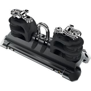 Size 2 TB Mainsheet Car with Shackle with Pair of Double Sheaves and Becket