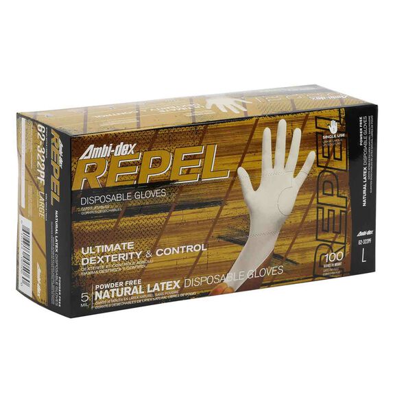 Ambi-dex Repel Disposable Latex Gloves, X-Large image number 0