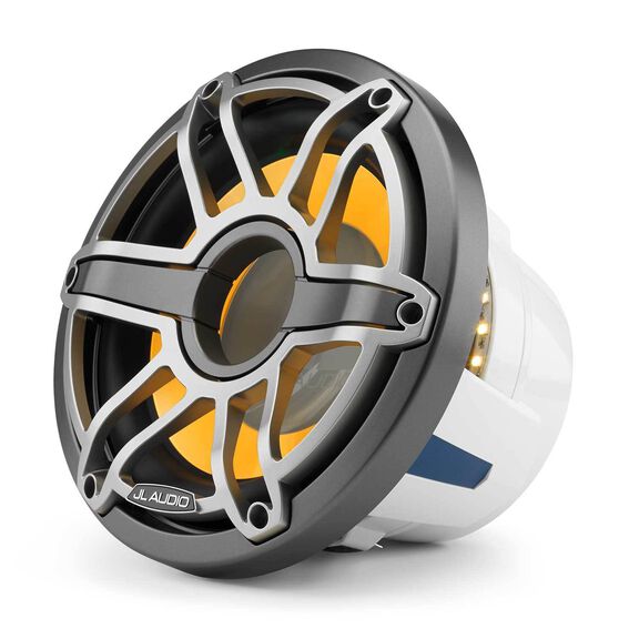 M6-10W-S-GmTi-i-4 10" Marine Subwoofer Driver, Gunmetal and Titanium Sport Grille with RGB LED Lighting image number 2