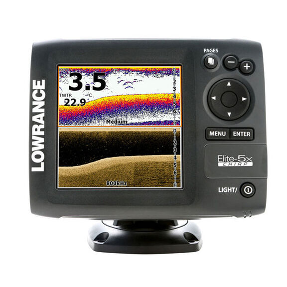 Elite-5x CHIRP Fishfinder with 83/200 + 455/800kHz Transducer image number 0