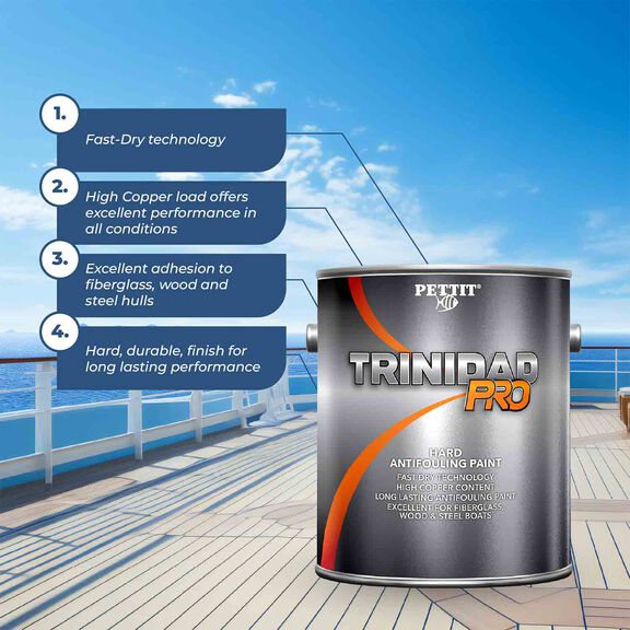Trinidad Pro Antifouling Bottom Paint, Black, Gallon image number 4
