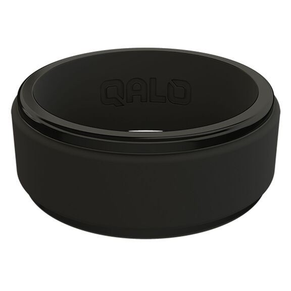 Men's Step Edge Polished Silicone Ring, Size 10 image number 1
