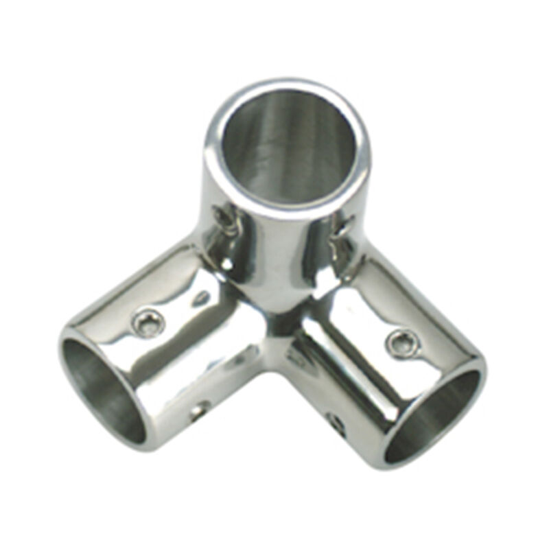 Stainless Steel 3-Way Corner Fitting, 1" Tube Outside Dia. image number 0