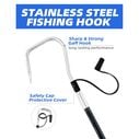 BLUEWING Fiberglass Gaff with 4in Stainless Steel Hook 6ft image number 1