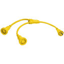 Adapter, Marine Adapter, Molded "Y", 2) 30A 125V Locking Female L5-30R to 30A 125 Locking Male, 2-Pole 3-Wire Grounding, Yellow image number 1