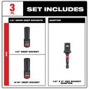 SHOCKWAVE&trade; Impact Duty&trade; 1/2" Drive SAE Deep 6 Point Socket Set, 3 Piece image number 1
