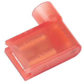 22-18 AWG Female Flag Nylon Disconnects, Red, 25-Pack