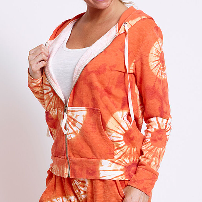 MARGARITAVILLE WOMENS APPAREL Women's TieDye Full Zip Hoodie West Marine