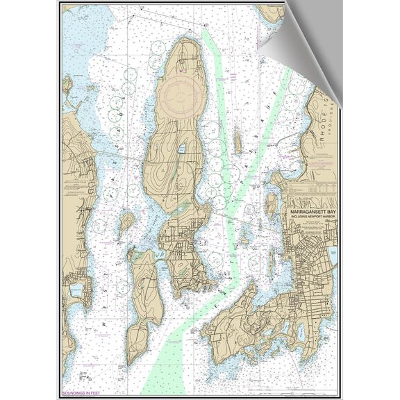Narragansett Bay Decorative Nautical Chart image number 0