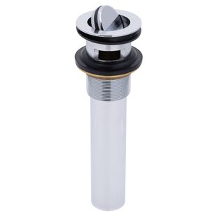 1-1/2" Drain, Flip Drain with Overflow, Straight, 1-1/4" Sweat Chrome