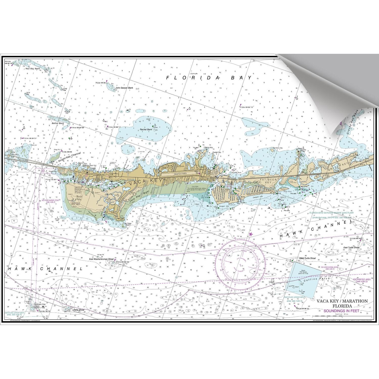 Marblehead Decorative Nautical Chart
