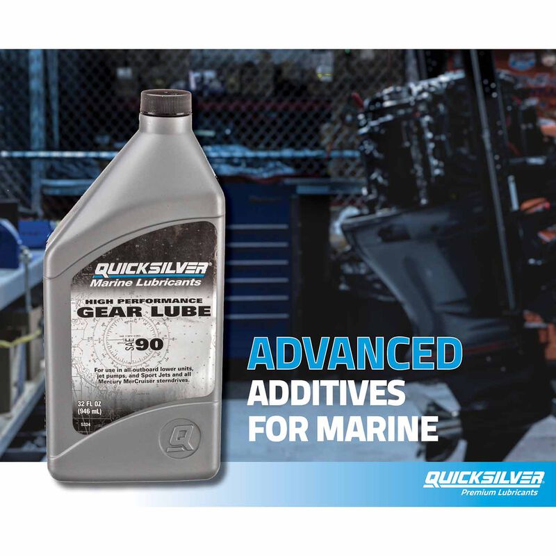 QUICKSILVER Quicksilver High Performance 90W Gear Lube, 2.5 Gallons