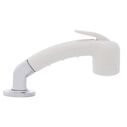 Deck-Mount Sprayer Small Warm White Sprayer No Hook w/Elbow, 10' White Rubber Hose, Low Profile Holder image number 2