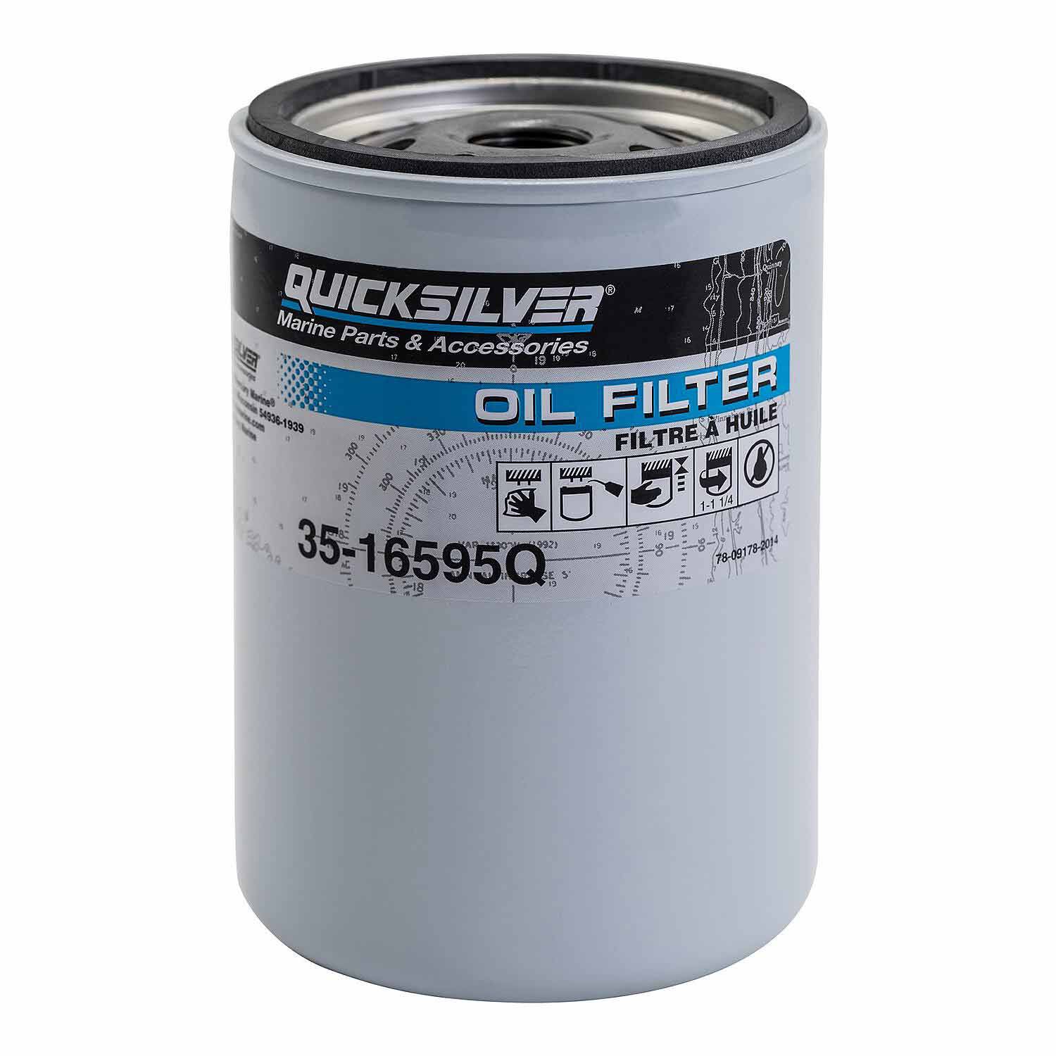 16595Q Oil Filter for MerCruiser High Performance V-8 Engines
