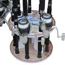 Guy Harvey Ancient Map Spinning 9 Fishing Rod Storage Rack, Vertical Fishing Pole Rod Holder image number 2