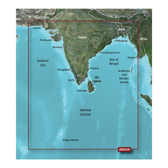 HXAW003 Indian Subcontinent BlueChart g3 microSD/SD Card image number 0