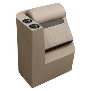 Wise DLX1305L-1900 DLX Series Pontoon Left Radius Lean Back Recliner  - Neutral / Meteor