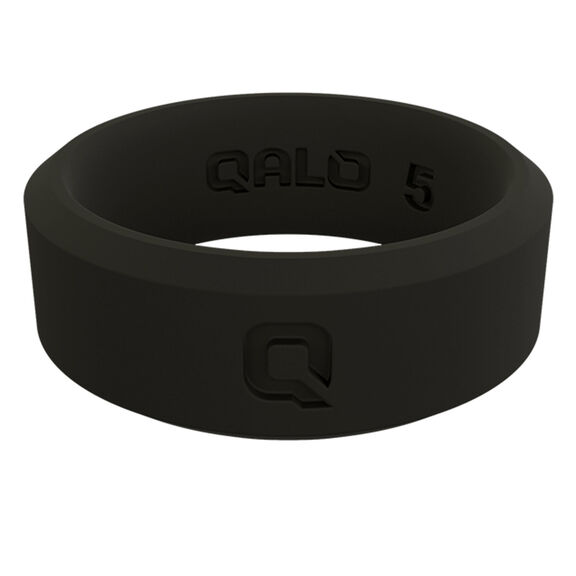 Women's Modern Black Q2X Silicone Ring, Size 08 image number 1