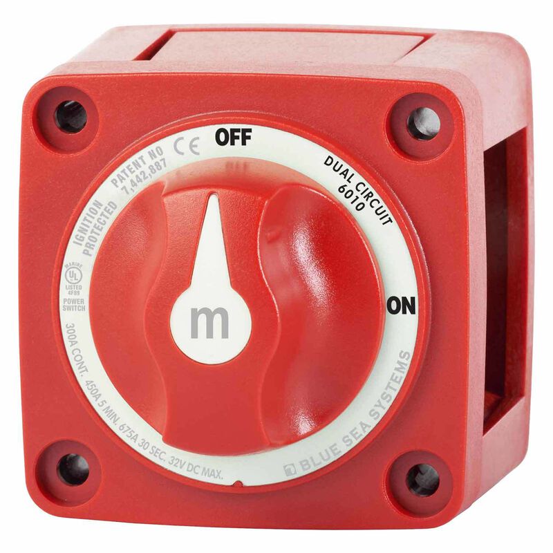 m-Series Mini Dual Circuit Battery Switch - Red image number null