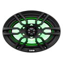 HYDRO 6X9" 2-Way Marine Speakers with Integrated RGB LED Lights, 375 Watts, Black image number 1