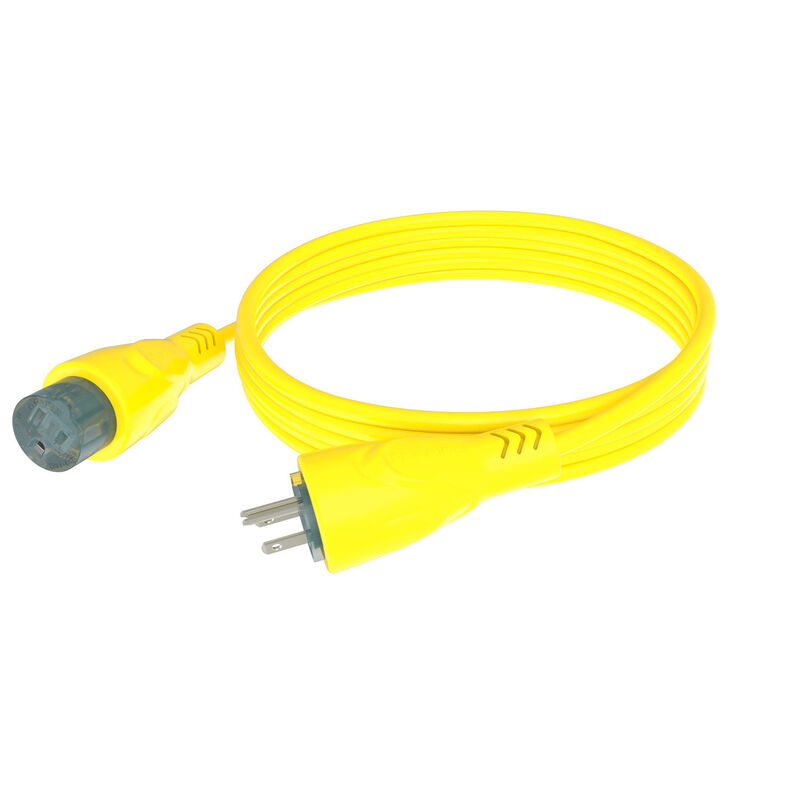 50' Marine Cordset, 15A, Yellow image number 0