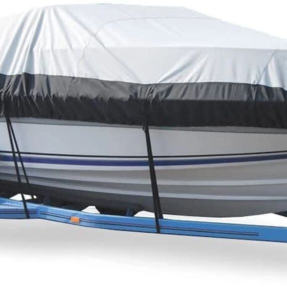 BoatGuard Eclipse Trailerable Boat Cover for Tournament Style Bass Boats (17'-19' x 96" Beam) image number 0