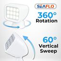 SEAFLO 360&deg; Rotating Remote Control LED Searchlight, 10-30V DC, 2700 Lumens, Wireless Remote, White image number 2