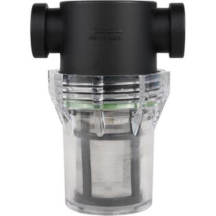 SEAFLO 1/2" In-Line Strainer 100 Mesh Stainless Steel Screen Clear Bowl