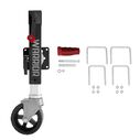 1800 lb. Warrior Marine Trailer Jack, Side Wind, Bolt-On Swivel Plate, with Wheel image number 1