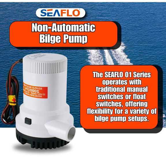 SEAFLO 01-Series 2000 GPH 24V Submersible Bilge Pump image number 4