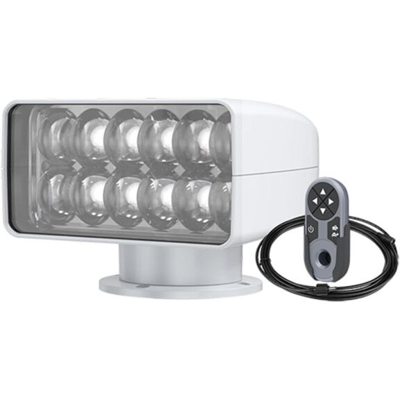 SEAFLO 03 Series Wireless Remote Control LED Marine Searchlight, 35W Warm 3000K, White image number 0