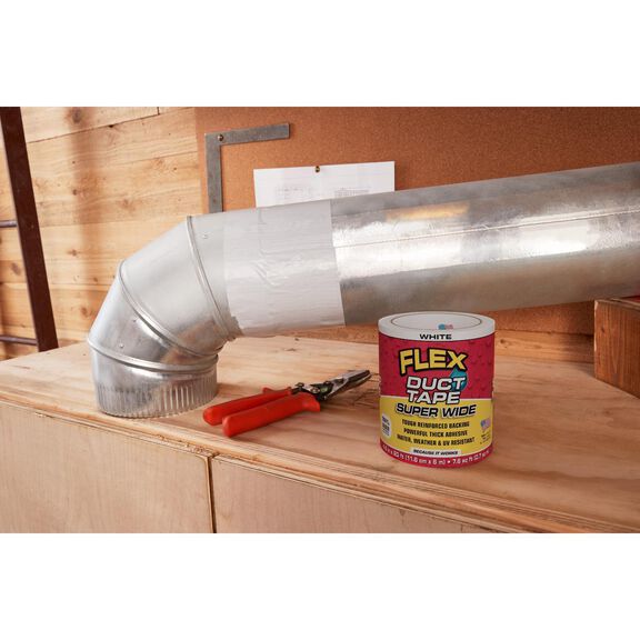 Flex Duct Tape&trade; Super Wide White, 4.6" x 20', 6-Pack image number 2