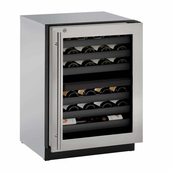 24" Stainless Dual Zone Wine Captain, RHH Lock image number 0