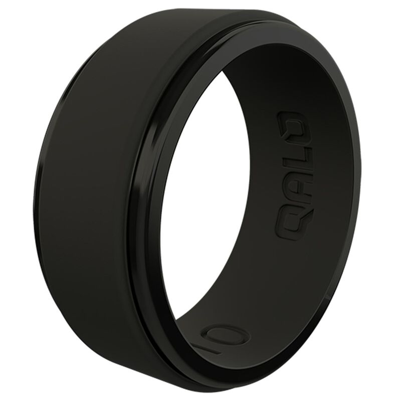 Men's Step Edge Polished Silicone Ring, Size 09 image number null
