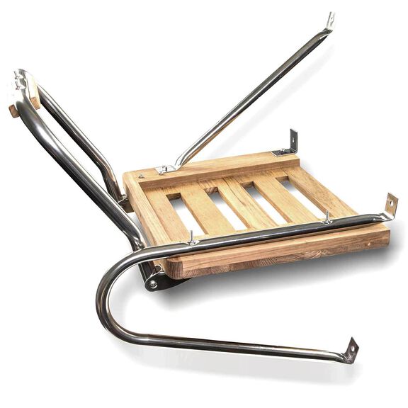 Teak Swim Platform with Ladder, Outboard image number 2