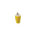 30 Amp 125 Volt Locking Plug, Industrial Grade, Grounding, NEMA L5-30P 2P-3W, Wetguard Watertight image number 0