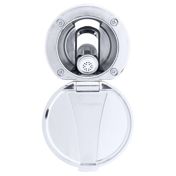 Recessed Shower Chrome Cup & Lid, Hammer-Head Black Sprayer, 6' Black Rubber Hose image number 4