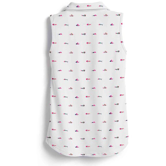 SCALES Women's Trippy Fish Polo West Marine