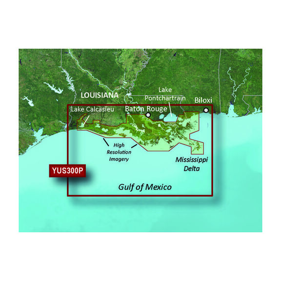 YUS300P Louisiana Bayou BlueChart g2 HD Chart microSD/SD Card image number 0