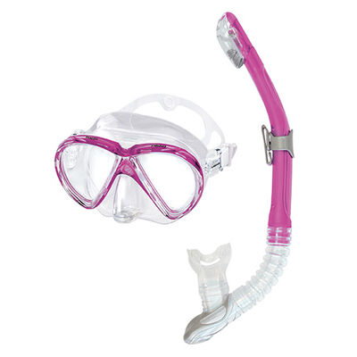 Marlin Purge Dry Combo Snorkel Set, Pink