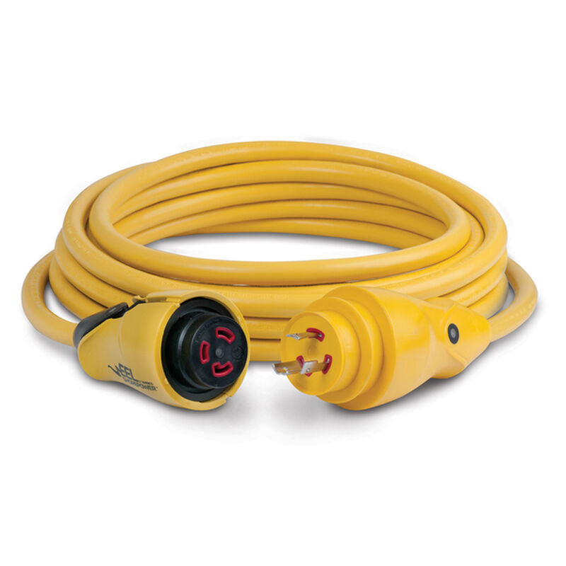 Marinco 25 Foot EEL Shore Power Cord Set, 30 Amp, 125V, Yellow image number 0