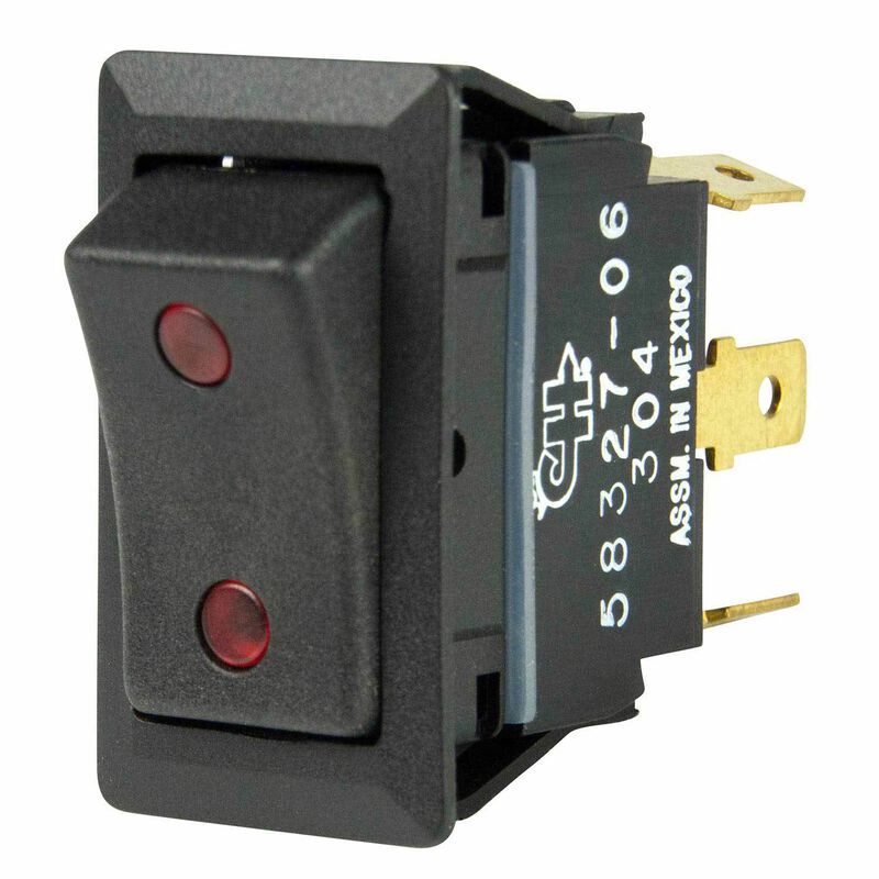 Rocker Switch, Two LEDs, On/Off/On, SPDT image number 0
