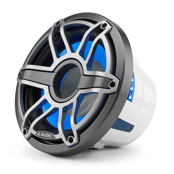 M6-10W-S-GmTi-i-4 10" Marine Subwoofer Driver, Gunmetal and Titanium Sport Grille with RGB LED Lighting image number 0