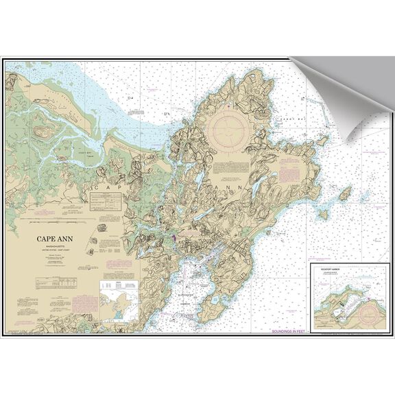 Cape Ann Decorative Nautical Chart image number 0